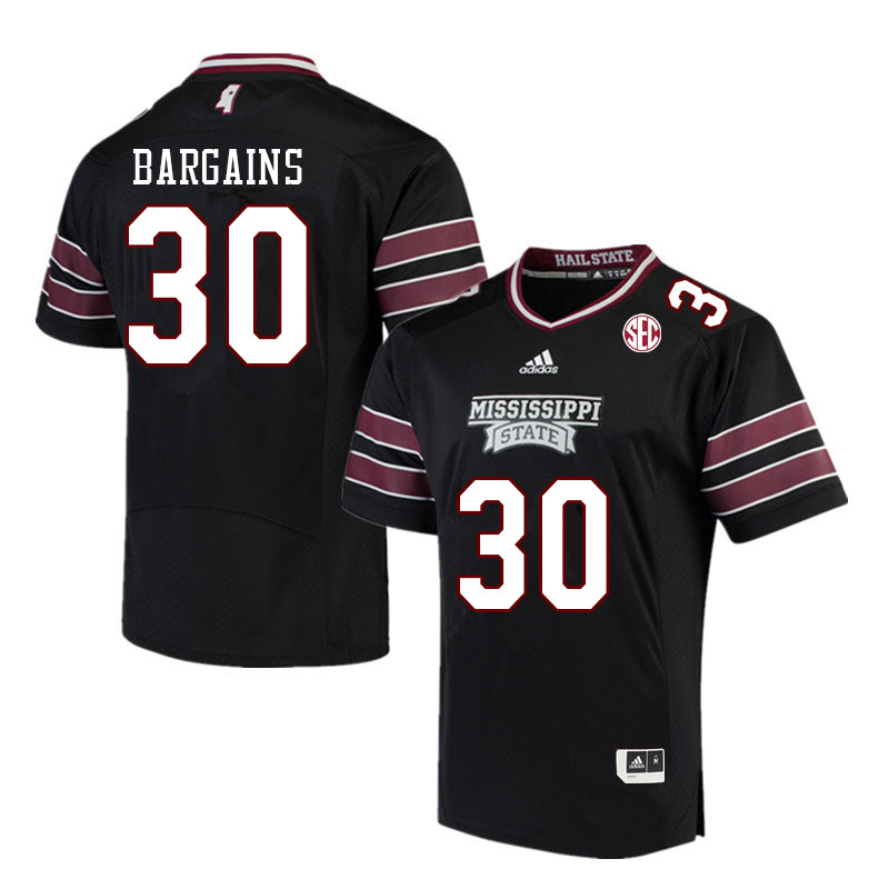 Men #30 Nicholas Bargains Mississippi State Bulldogs College Football Jerseys Sale-Black